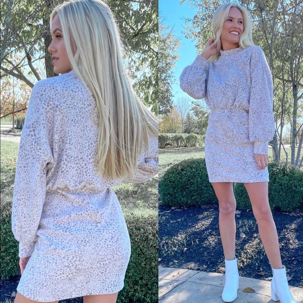 Dot Fleece Dress